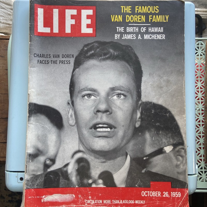 Life Magazine October 26, 1959 Charles Van Doren 65th Birthday Issue. A Bonus