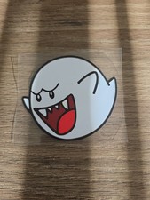 Mario Mario Bros. Ghost Boo UV DTF Raised Decal Sticker Waterproof 3inx 3in