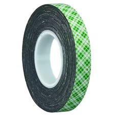 3M 4052 Double-Sided Foam Tape, 1 In W, 5 Yd L, 1/32 In, Polyurethane Foam,