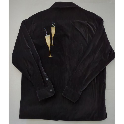 Quacker Factory Black Velveteen Champagn Flutes Jacket Sequins Embroidered Sze S - Picture 8 of 9