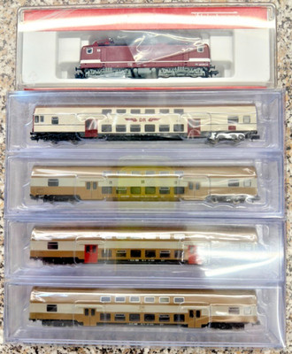 Fleischmann 7570015 Spur N Digital + Sound DCC E-Lok + 4 Doppelstock DR NEU OVP