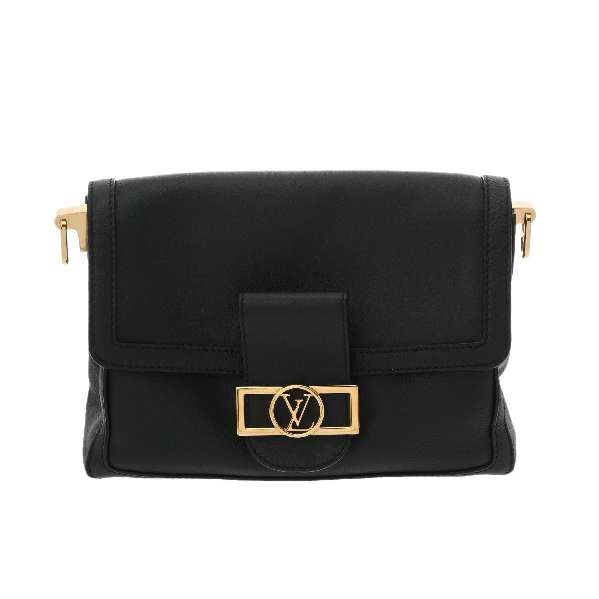 LOUIS VUITTON Dauphine Soft MM M25209 black Women Shoulder Bag