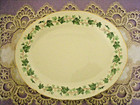 Vintage Homer Laughlin Green Ivy Oval Serving Platter Gold Trim G52 N6 — photo 1