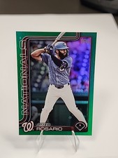 AMED ROSARIO 2025 TOPPS UPDATE SERIES GREEN FOIL NATIONALS /99