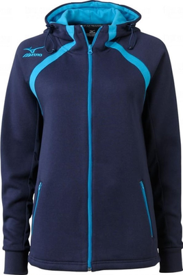NEW Mizuno Osaka Hoodie Womens Athletic Fleece Zip Jacket NAVY