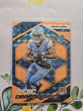 2025 Panini Mosaic - Epic Performers Amon-Ra St. Brown #5 Orange Fluorescent.