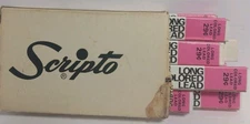 Vintage SCRIPTO Mecanical Pencil Red Long Lead Refills Box of 12  6 In  Box  B2