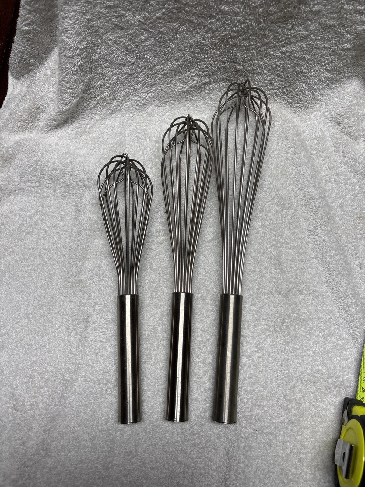 Set Of 3 Stainless Steel Commercial Whisks Form Intedge 12” To 16”