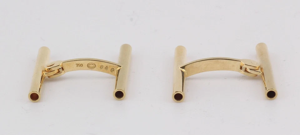 Gemelos tubo Georg Jensen modernos de oro de 18 quilates Foto 2 de 4