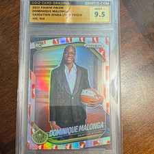 Panini 2025 Prizm WNBA Logo Dominique Malonga #144 GRADED 9.5 Rookie Card Storm