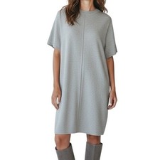 STEVE MADDEN Women's Gray Warm Knit Sweater Dress XL Cozy Relaxed Fit Holiday