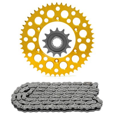 RM250 DR350 DR250 13T 49T 520 Non O-Ring Chain and Sprocket Kit for Suzuki Gold