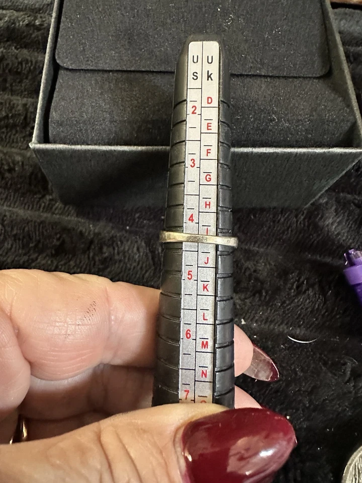 Antique 14kt White Gold Diamond Stackable Wedding Band Ring Size 4.5 - Image 3 of 3