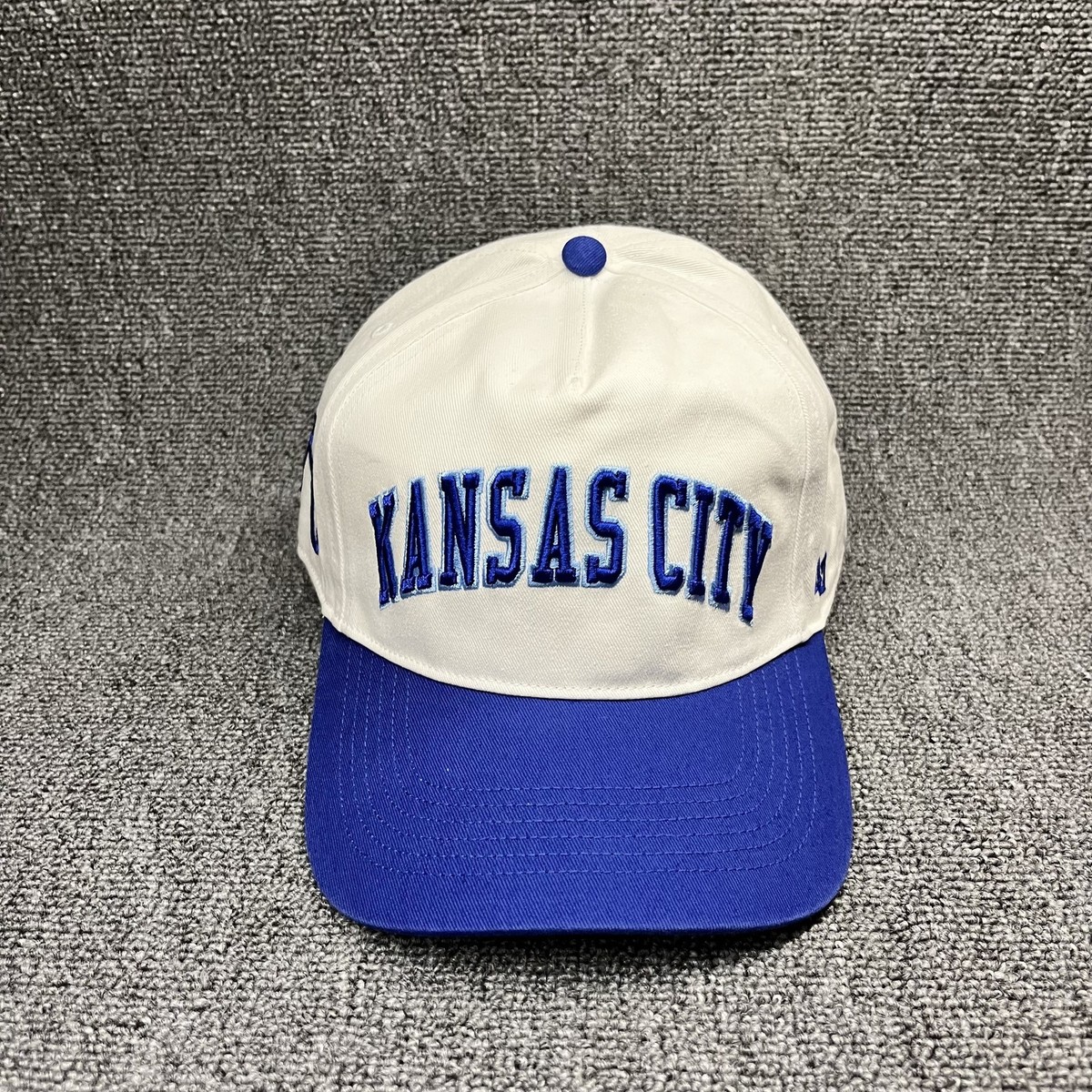 Kansas City Royals '47 Brand Sure Shot Snapback Hat White Blue KC Side Logo