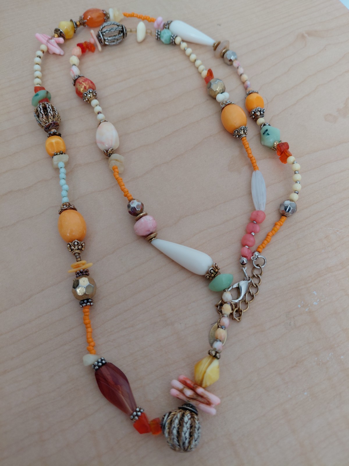 Multi-colored Multi-stone Necklace & Mixed Materi… - image 11