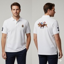 Polo Ralph Lauren Men's White Big Pony Crest Polo Shirt Size 2XB