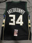 Giannis Antetokounmpo Signed NBA Bucks Icon Jersey JSA — photo 1
