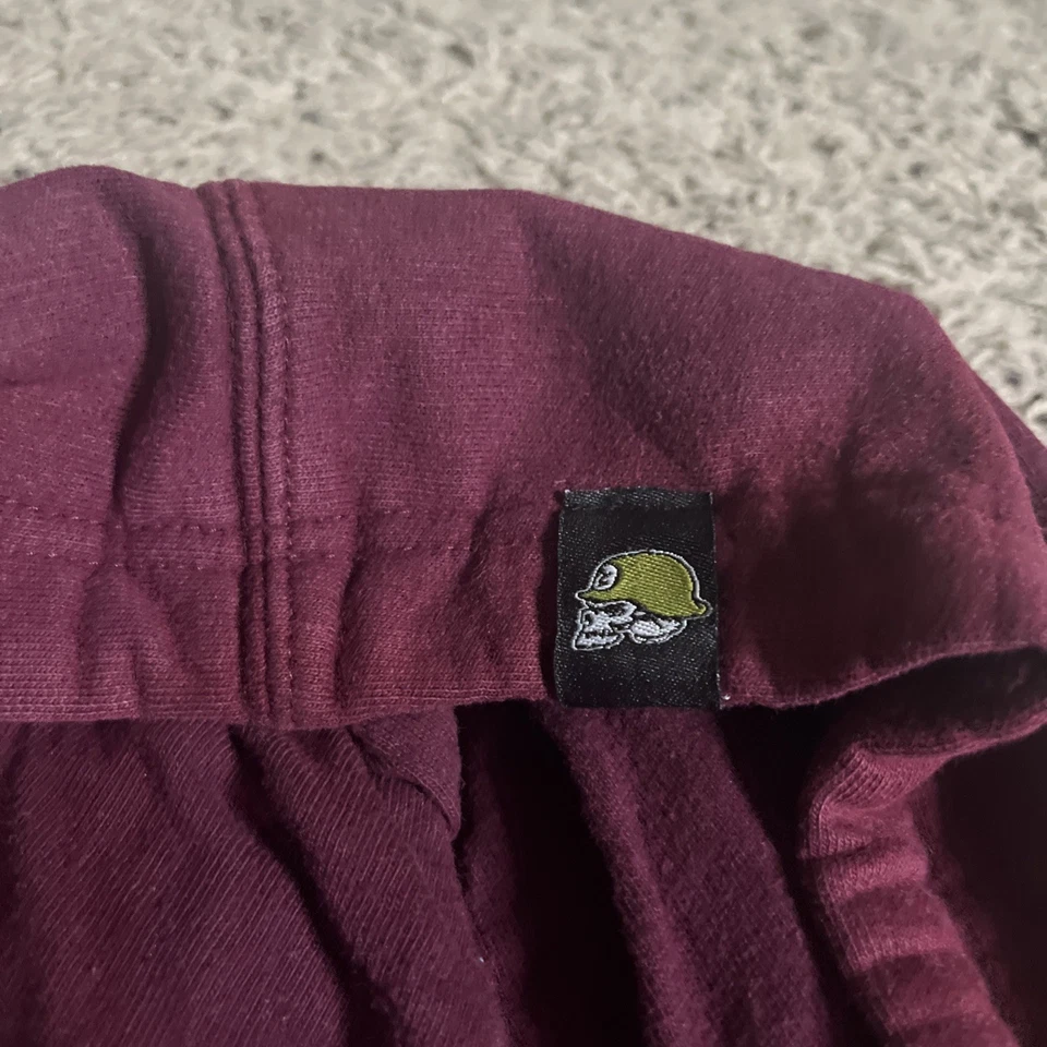 Metal Mulisha Vintage 1999 Y2K Hoodie Jacket Mens XL Extra Large Maroon Pullover - Image 3 of 4