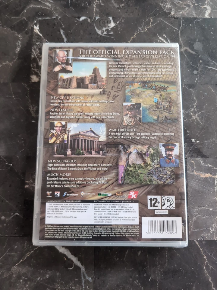 New Sid Meier's Civilization IV Warlords Expansion Pack  PC SEALED NEW - Image 2 of 2
