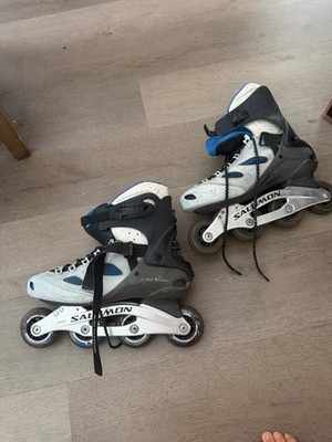 SALOMON DR 70 INLINE SKATES roller blades men s 10.5 USA  Black Red - EXCELLENT