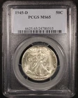 1945-D Walking Liberty Half Dollar - 50c PCGS MS65 - Nice Example!
