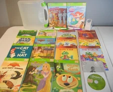 Huge Lot of LeapFrog Tag Reading Learning System 17 Books 2 Reader Pens Cable