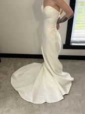 Morilee Madeline Gardner 12101 White Satin Sweetheart Mermaid Dress 6