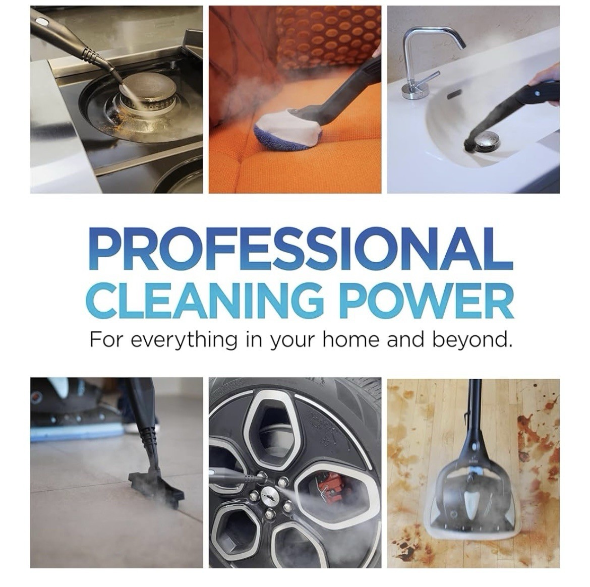 Euroflex Vapour Pro - 20-piece Steam Mop with Integrated All-in-one Portable New