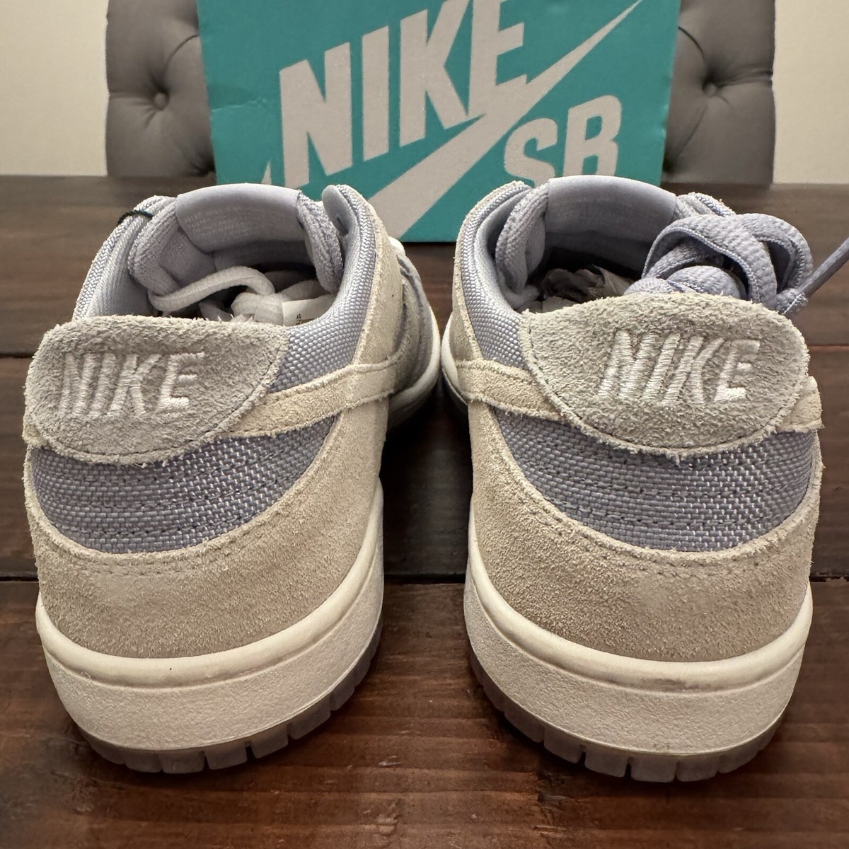 Nike SB Zoom Dunk Low Pro Wolf Grey Summit White Shoes Sz