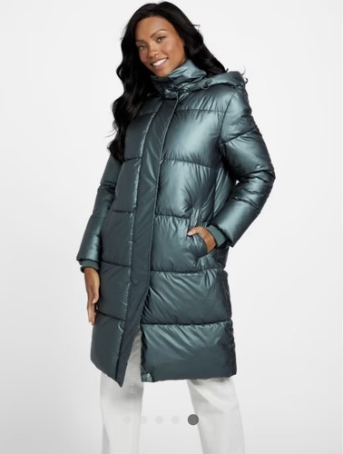 Guess Women Winter Longline Puffer Jaket Coat Fits SizeXS/S/M Extra Warmth - Picture 5 of 22