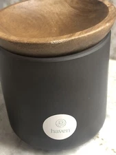ShipN24Hours. New-Bed Bath & Beyond Haven Jar with Ashwood Lid Eulo Gray. 20311.