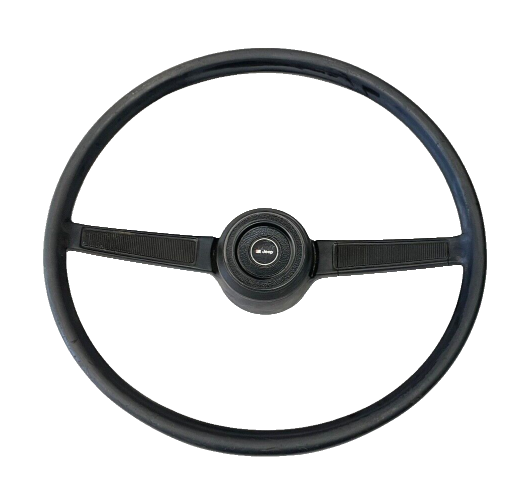 Jeep Black steering wheel CJ5 CJ7 CJ8 7686 horn button Factory OE eBay