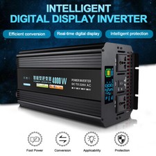 4000W 8000W Sine Wave Power Inverter 12V-24V to 240V Converter 3KW 4KW LCD