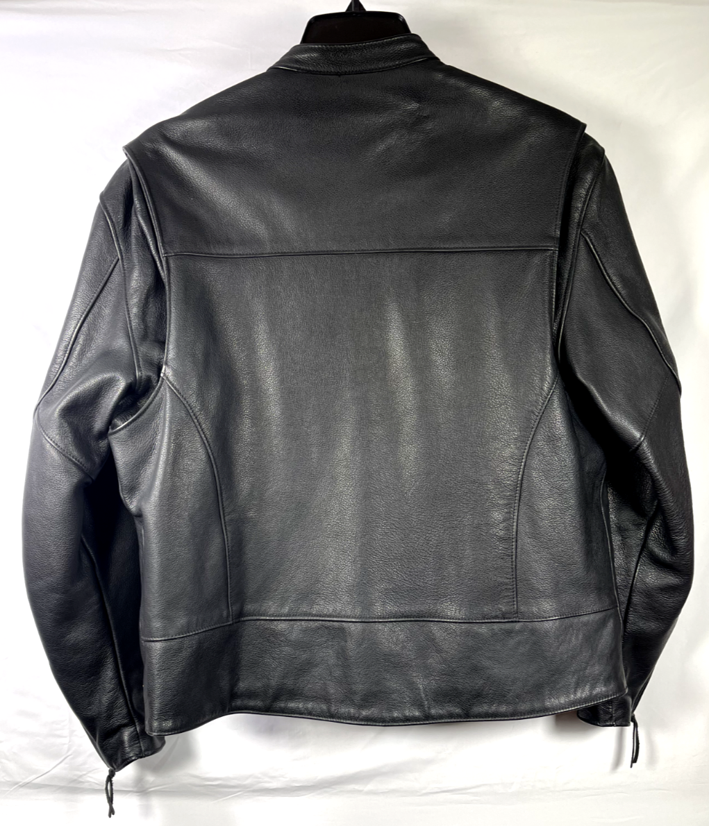 HARLEY DAVIDSON BLACK LEATHER MOTORCYCLE JACKET. MENS XL HARLEY DAVIDSON BLACK LEATHER MOTORCYCLE JACKET. MENS XL