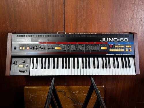 Roland Juno-60 61-key polyphonic analog synthesizer professional overhaul w/case - Picture 1 of 13