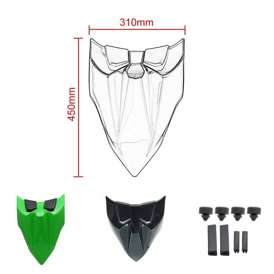 Cubierta de carenado de capó individual para asiento trasero Kawasaki Ninja 650 2017-2020 Foto 2 de 4