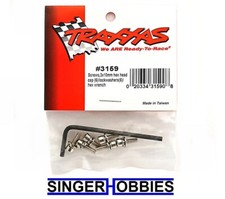 Traxxas 3159 Screws 3x10mm cap-head machine hex drive 6 / lock washers TRA1