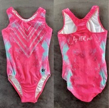GK Elite BREAST CANCER AWARENESS Gymnastics LEOTARD Pink BY HER SIDE Size: AS