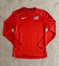 Talla Pequeña Hombres - Nike Pro Elite Team USA PE Calentamiento Pullover Manga Larga Camisa NUEVO
