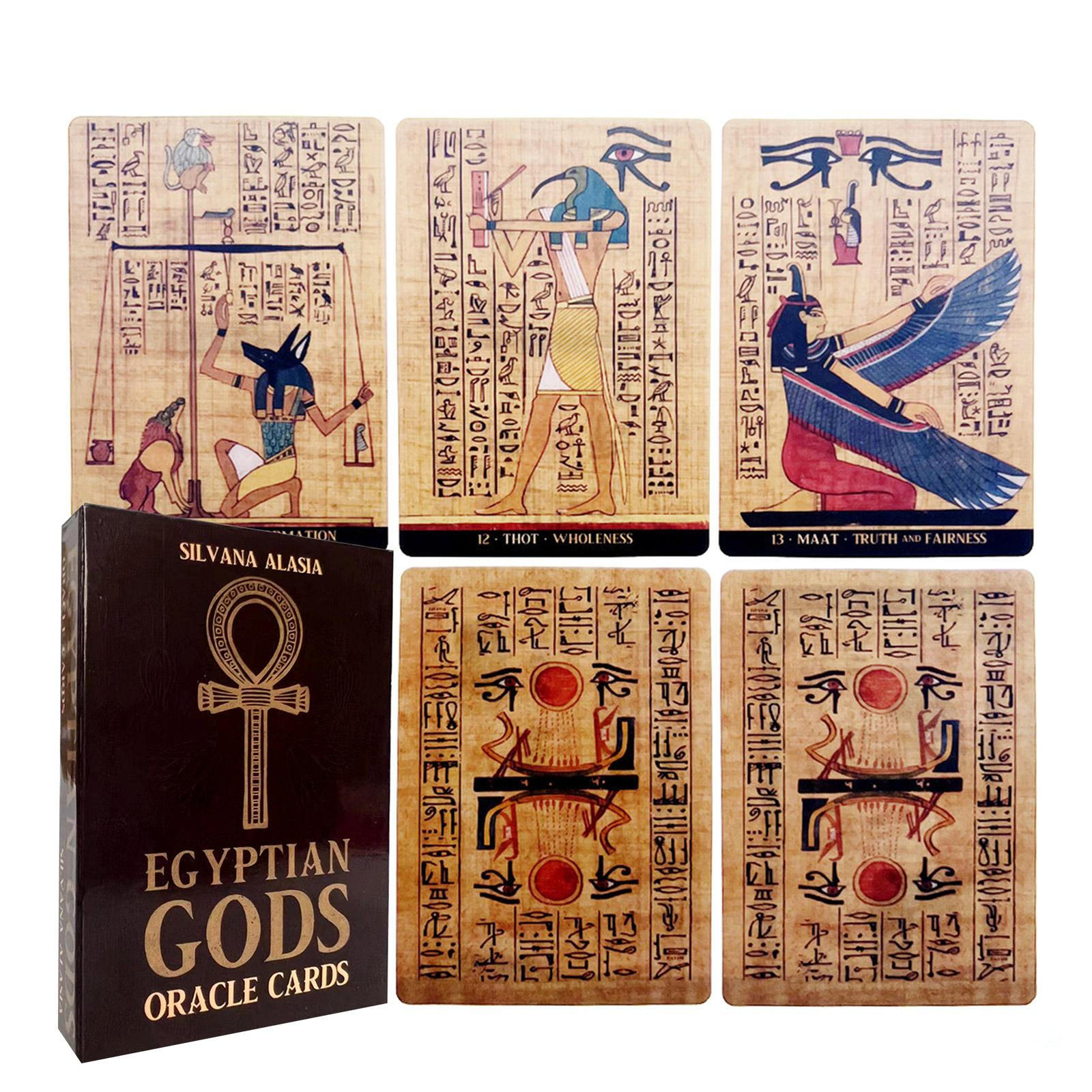 Tarot Cards English Version EGYPTIAN GODS ORACLE CARDS For Female Board Game