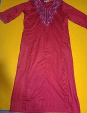 Vintage Oscar De La Renta Pink Embroidered Dressing Gown Nightgown Sz XL Pockets