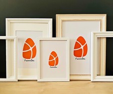 Modern WHITE Style Picture Frame Photo Frame Poster Frame With Mount A2 A3 A4 A5