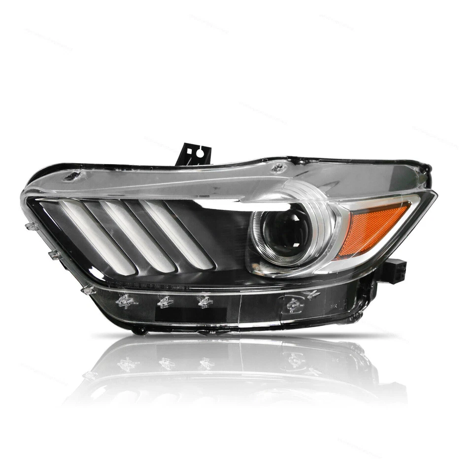 For 2015-2017 Ford Mustang Headlight Projector HID Xenon LED DRL LH Driver Side - Изображение 2 из 4