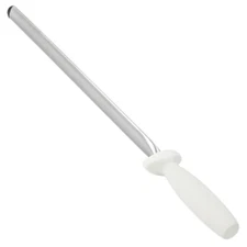 Dexter-Russell Sani-Safe 12" Oval Diamond Knife Sharpening Steel w/ White Handle