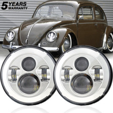 For Jeep Wrangler Jk 7 Inch Round Led Headlights Projector Hilow Beam Chrome For Jeep Wrangler Jk 7 Inch Round Led Headlights Projector Hilow Beam Chrome
