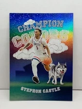 🔥💎2023-2024 Onit RARE UCONN Basketball Stephon Castle CHAMPION COLORS HOLO🔥