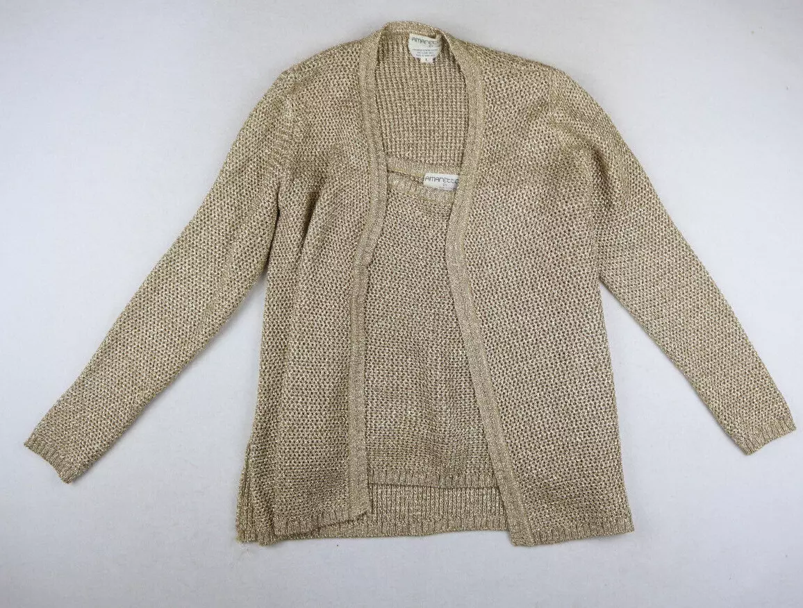 Gold top cardigan sweater