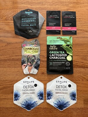 SpaLife 7th Heaven Epielle By Nature Facial Masks Lot 7 charcoal green tea nose
