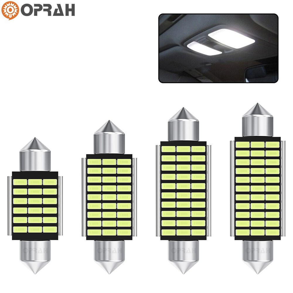 10-100x 31-41mm 3014 Super Bright White LED Car Interior Dome Light Festoon Bulb