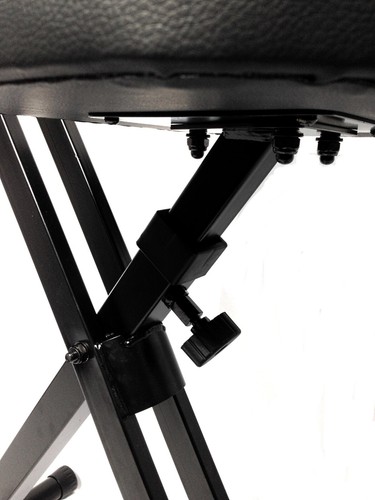 Haze KB015 Foldable Guitarist Stool w/Footrest and Backrest - Picture 10 of 12